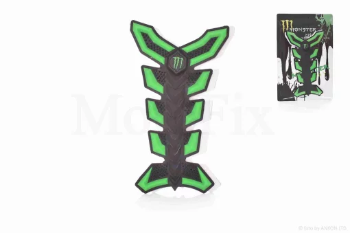 Наклейка на бак "MONSTER" зелена #2 #уцінка, QT-028282