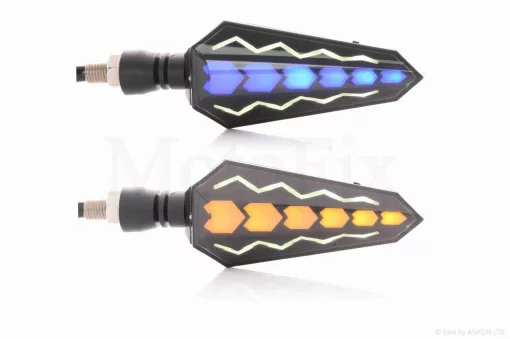 Повороти діодні пара блискавка, гнучка ніжка (білі), QT-031872