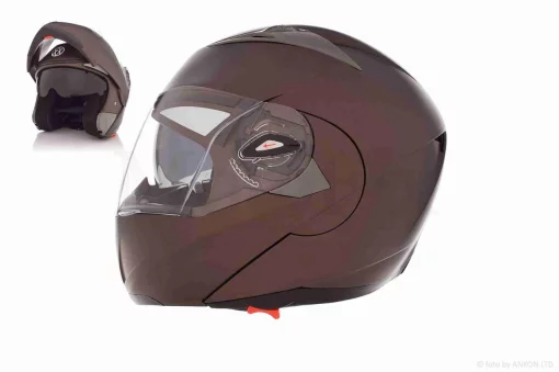 Шлем трансформер "VLAND" #158, бронзовый матовый, очки, L, QT-028497