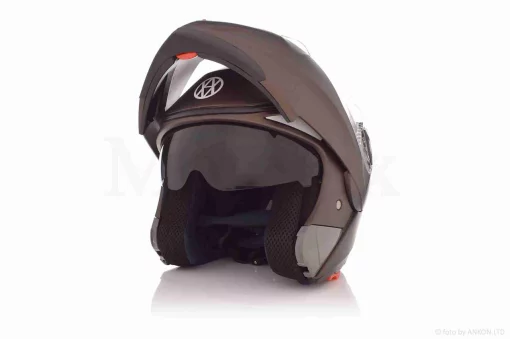 Шлем трансформер "VLAND" #158, бронзовый матовый, очки, L, QT-028497