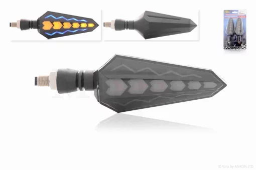 Повороти діодні пари блискавка, гнучка ніжка (сині), QT-031873