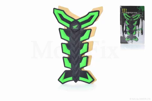 Наклейка на бак "MONSTER" зелена #4 #уцінка, QT-028705