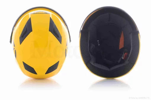 Шлем открытый "DAVID" (#D017, желтый, тонированный визор Willys Star, M, ABS), QT-034166