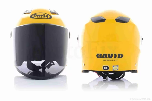 Шлем открытый "DAVID" (#D017, желтый, тонированный визор Willys Star, XL, ABS), QT-034168