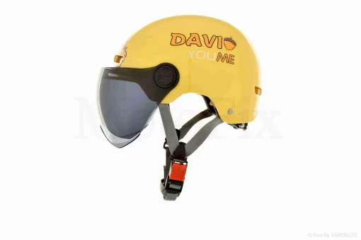 Шлем открытый подростковый "DAVID" (#315C, желтый глянцевый, M-XL, ABS), QT-032278