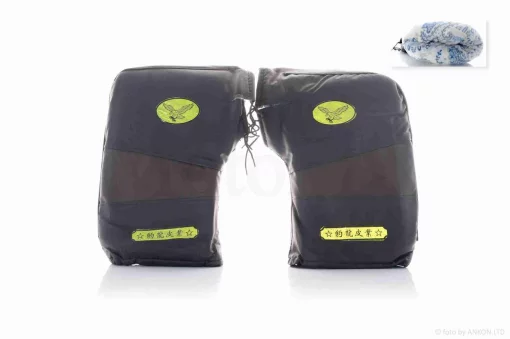 Рукавиці (рукавиці) на кермо зимові коричнева вставка, QT-034929