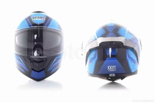 Шлем трансформер "IBK" (#965A габарит 3 режима, синий, L, очки), QT-035044