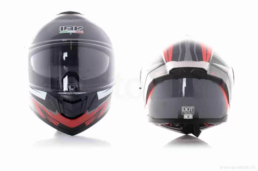 Шлем трансформер "IBK" (#965A габарит 3 режима, черно-красный, XL, очки), QT-036124