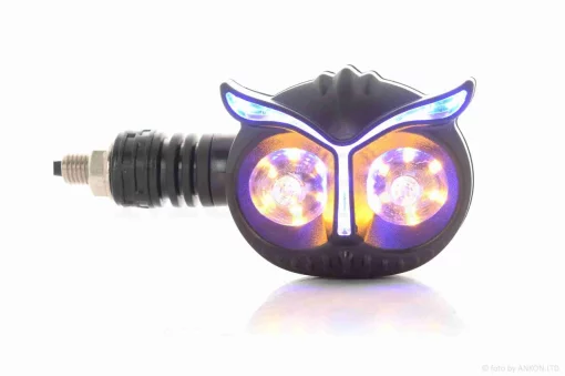 Повороти діодні пара пугач, гнучка ніжка (сині), QT-035777