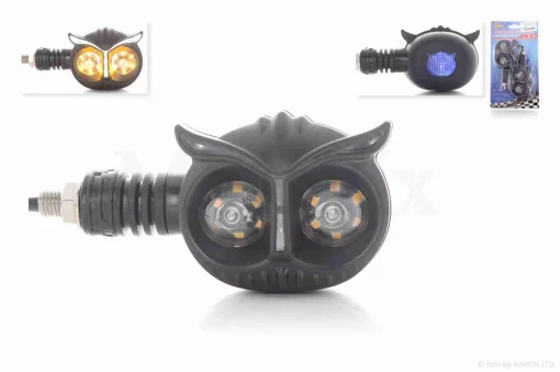 Повороти діодні пара пугач, гнучка ніжка (білі), QT-035779