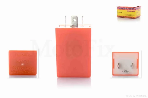 Реле поворотов трехконтактное "S" (оранжевое), QT-035849