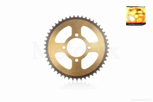 Звезда трансмиссии задняя 4-78/55, d58, D203 428-49T JD125 "KDMOT" (gold/black), QT-035876