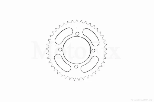 Зірка трансмісії задня 4-92/65, d76, D170 428-41T Пітбайк "SDTW" (#2, black), QT-036040