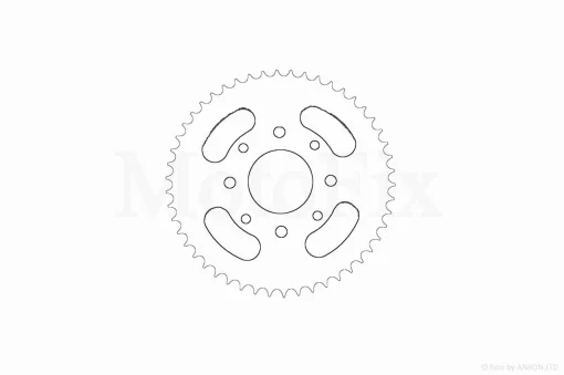 Зірка трансмісії задня 4-90/64, d58, D205 428-50T 250cc "SDTW" (gold/black), QT-036041