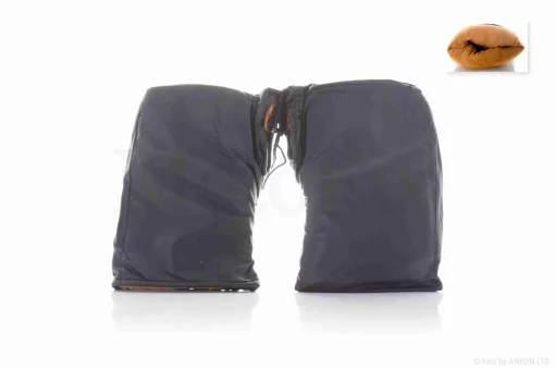 Рукавиці (рум'ятки) на кермо зимові бордова вставка, QT-036136