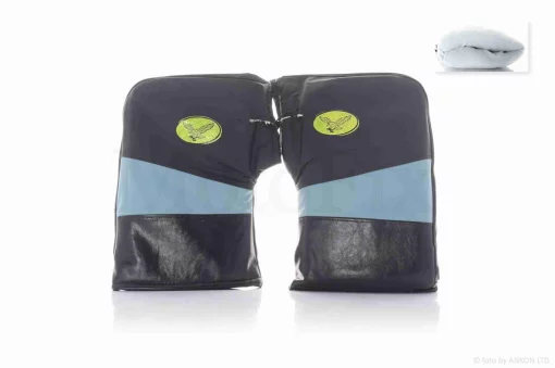 Рукавиці (рум'ятки) на кермо зимові бірюзова вставка, QT-036150