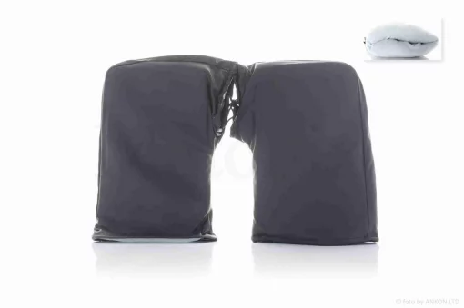 Рукавиці (рум'ятки) на кермо зимові бірюзова вставка, QT-036150