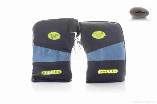 Рукавицы (варежки) на руль зимние синяя вставка, QT-036151