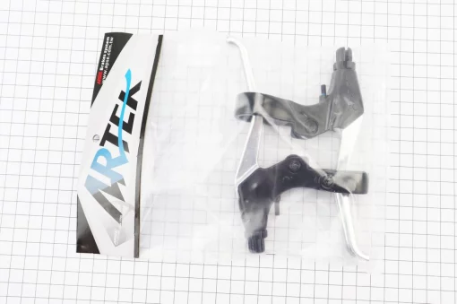 Гальмівні ручки, алюмінієві, чорно-сірі 483D, ВЕЛОЗАПЧАСТИНИ, YQ-403061