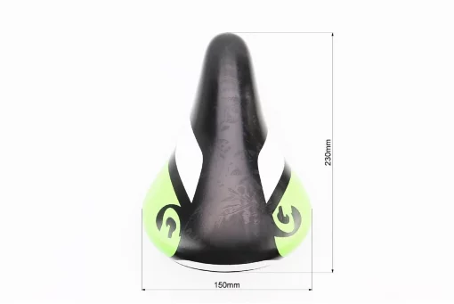 Сиденье CHILD 230x150мм, чёрное c зелёно-белым рисунком BSK-N185-10, ВЕЛОЗАПЧАСТИНИ, YQ-406121