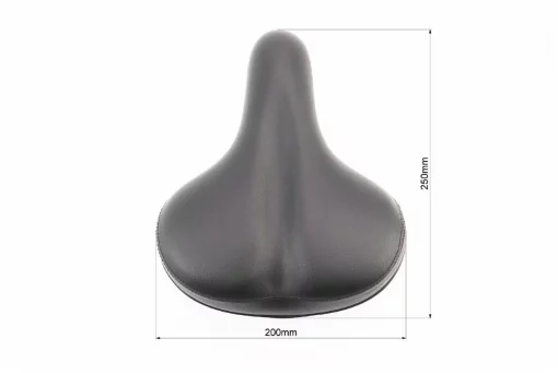 Сиденье ХВЗ 250x200мм, чёрное N668, ВЕЛОЗАПЧАСТИНИ, YQ-411552