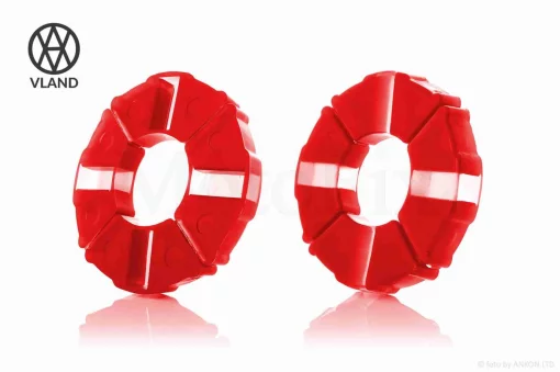Гумки демпферні колеса Delta силікон, червоні "VLAND", QT-015078