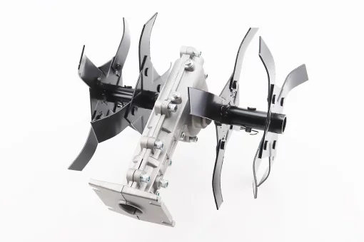 Культиватор (фреза-ніж) D-28mm, 9T, ширина захвата 280mm з металевим захистом, FIX-202901