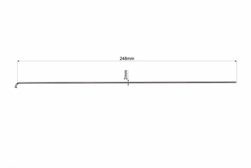 Спиця 14Gx248мм, чорна, FIX-204890