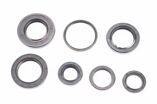 Сальники к-кт 7шт (17x25x5; 17x27x6; 21x28x4; 24x43x6; 25x37x7; 27x40x6; 34x39x3) двигателя, Suzuki AD50, FIX-206751