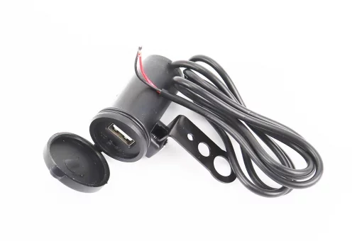 Зарядка USB универсальная на 1 выход, с кнопкой вкл/выкл (с кронштейном), FIX-208284