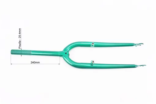 Вилка 24" с резьбой 1" (25,4мм), шток 240мм, зеленая, FIX-208285