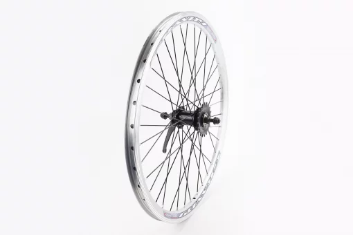 Колесо 24" заднее V-brake, обод "капля" и втулка 14Gx36H алюминиевые, крепл. гайка, "GRAVITY", FIX-208318