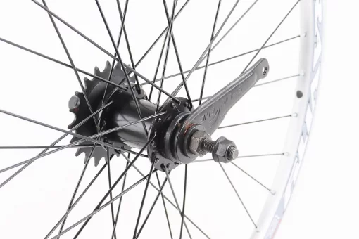 Колесо 24" заднее V-brake, обод "капля" и втулка 14Gx36H алюминиевые, крепл. гайка, "GRAVITY", FIX-208318