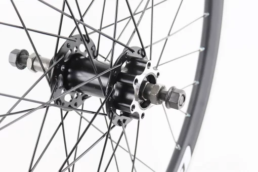 Колесо 24" заднее V/Disk-brake, обод "капля" алюминиевый, втулка 14Gx36H, под вольнобег, крепл. гайка, "GRAVITY", FIX-208320