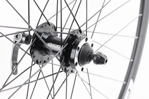 Колесо 29" переднее Disk-brake, обод "капля" и втулка 14Gx36H алюминиевые NECO MS37F, крепл. эксцентрик, "GRAVITY", FIX-208327