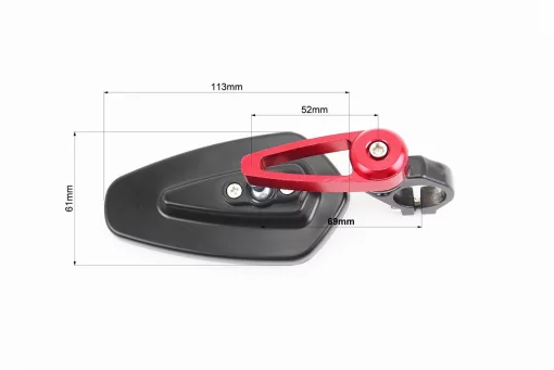 Дзеркала к-кт "ПРИЗМА" SPORT, чорний (кріплення в торець керма під хомути), FIX-208334