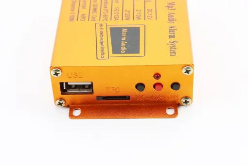 АУДІО-блок (МРЗ-USB / SD, пультДУ, сигналізація) + колонки 2шт (прозорі), FIX-301396