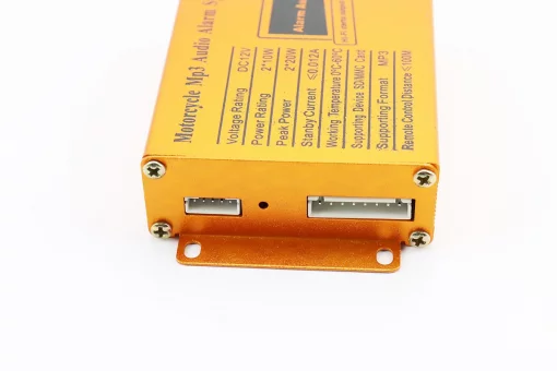 АУДІО-блок (МРЗ-USB / SD, пультДУ, сигналізація) + колонки 2шт (прозорі), FIX-301396