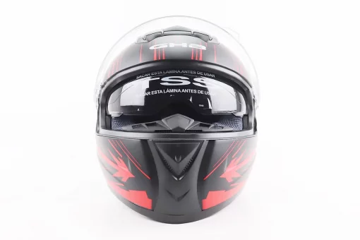 Шлем интеграл, закрытый (сертификация DOT)+откидные очки BLD-M61 S (55-56см), ЧЕРНО-КРАСНЫЙ (флюоресцентный), FIX-208387