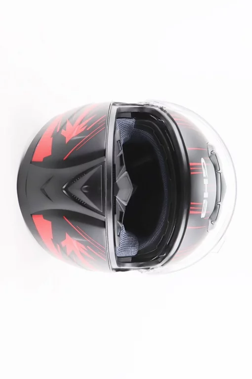 Шлем интеграл, закрытый (сертификация DOT)+откидные очки BLD-M61 S (55-56см), ЧЕРНО-КРАСНЫЙ (флюоресцентный), FIX-208387