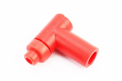 Ковпачок свічки "люлька" 90град ЧЕРВОНИЙ "силікон" малий, FIX-301620