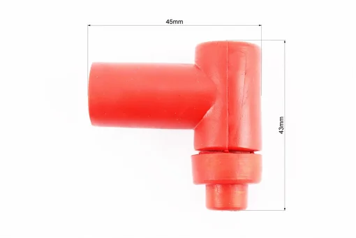 Ковпачок свічки "люлька" 90град ЧЕРВОНИЙ "силікон" малий, FIX-301620