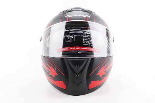 Шлем интеграл, закрытый (сертификация DOT)+откидные очки BLD-M61 M (57-58см), ЧЕРНО-КРАСНЫЙ (флюоресцентный), FIX-208388