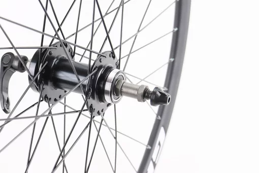 Колесо 26" заднє V/Disk-brake, обід та втулка 14Gx36H алюмінієві, пром-підшипники 6200 2RS, під вільнобіг, кріпл. ексцентрик,