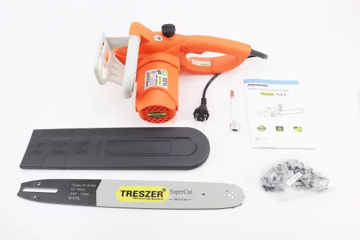 Електропила TRESZER TLE5 (2,2кВт. шина 16", ланцюг 3/8"-1,3mm-57зв. круг. зуб), бокова, FIX-201825