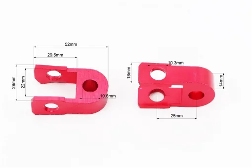 Подовжувач заднього амортизатора 25мм к-кт 2шт, червоний, FIX-301720