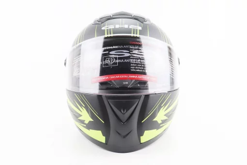 Шлем интеграл, закрытый (сертификация DOT)+откидные очки BLD-M61 S (55-56см), ЧЕРНО-ЖЕЛТЫЙ (флюоресцентный), FIX-208433