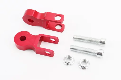 Подовжувач заднього амортизатора 45мм к-кт 2шт + болти + гайки, червоний, FIX-301772