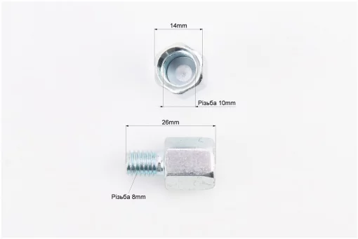 Зеркал переходник под крепления М8 прав./прав. для зеркал М10 прав./прав. к-кт 2шт, FIX-301775