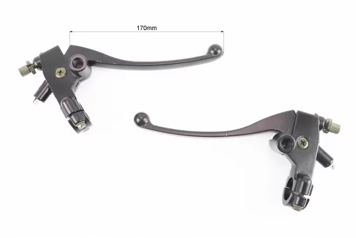 Рычаги руля левый, правый с креплениям под зеркало, к-кт 2шт (М10 правая) МОТО CG/CB, FIX-207150